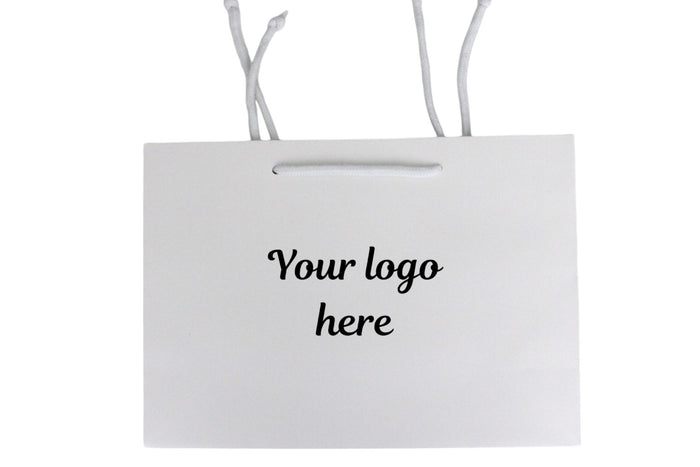 Custom Printed Matt Laminated Gift Bags with Ribbon | White | Large - 440x320x120mm