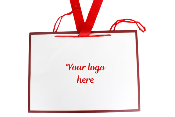 Custom Printed Matt Laminated Gift Bags with Ribbon | Red | Large - 440x320x120mm
