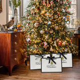 Christmas Gift Bag with Rope Handle and Ribbon | Large - 440x320x120mm
