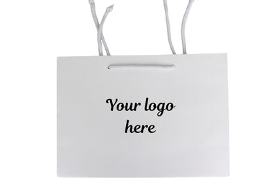 Custom Printed Matt Laminated Gift Bags with Ribbon | White | Large  -  440x320x120mm