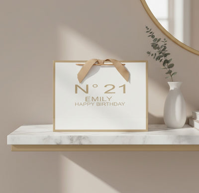 Personalised Luxury Birthday Gift Bag – Custom Age, Name or Occasion