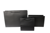 Black Matt Laminated Paper Bags with Rope Handles | Medium - 310x220x120mm