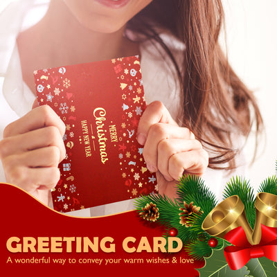 Christmas Gift Bag with Christmas Greeting Card| Large - 440x320x120mm