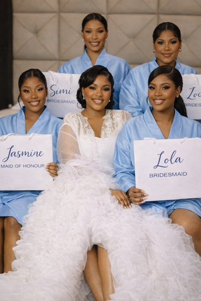 Luxury Personalised Bridesmaid Gift Bag | Custom Wedding Party Gift Bag UK | Keepsake Bag