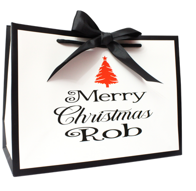 Minimalist Personalised Christmas Gift Bag | Premium Holiday Gifting