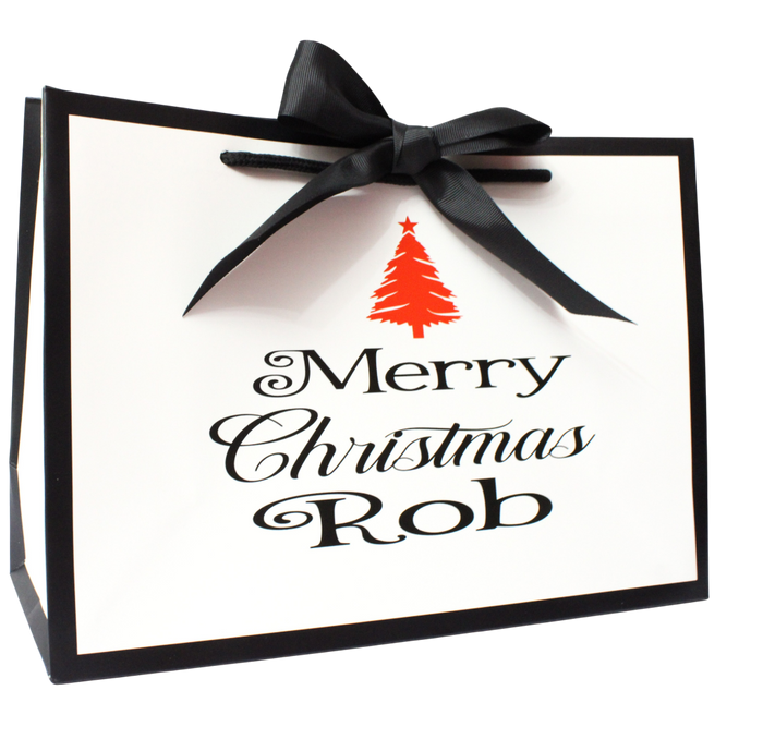 Minimalist Personalised Christmas Gift Bag | Premium Holiday Gifting