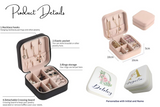 Personalised Jewellery Box – Compact Travel Jewellery Case with Name & Initial
