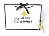 Christmas Gift Bag with Rope Handle and Ribbon | Large - 440x320x120mm