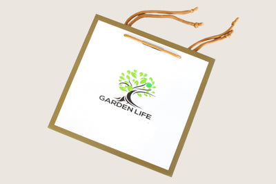 Custom Printed Matt Laminated Gift Bags with Ribbon | Gold | Small - 230x220x90mm