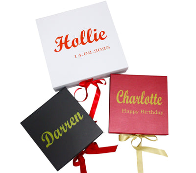 Luxury Personalised Gift Box with Name – Custom UV Printed Keepsake for All Occasions