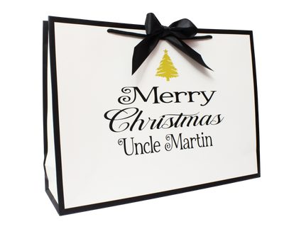 Minimalist Personalised Christmas Gift Bag | Premium Holiday Gifting