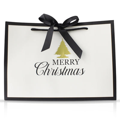 Christmas Gift Bag with Rope Handle and Ribbon | Large - 440x320x120mm