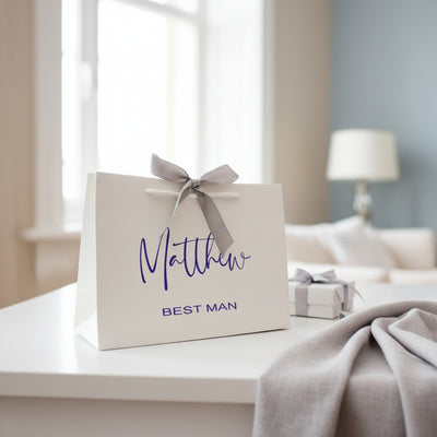 Luxury Personalised Bridesmaid Gift Bag | Custom Wedding Party Gift Bag UK | Keepsake Bag
