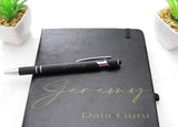 Personalised Faux Leather Notebook Journal | Custom A5 Journal with Matching Pen | Ideal Gift