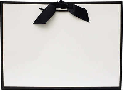 Black Edge Matt Laminated Luxury Gift Bags with Ribbon | Large  -  440x320x120mm