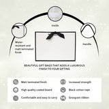 Black Edge Matt Laminated Luxury Gift Bags with Ribbon | Large  -  440x320x120mm