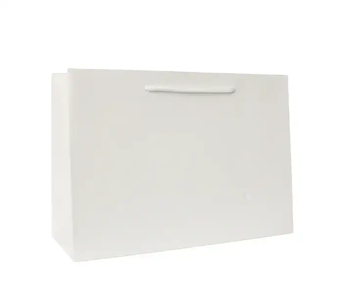 White gift bags with rope handles best sale
