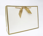 Gold Edge Matt Laminated Luxury Gift Bags with Ribbon | Large -  440x320x120mm